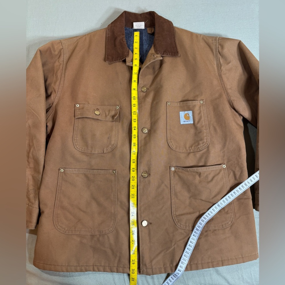 1989 Carhartt Brown Duck Blanket-Lined Chore Coat (6BLC) - Picture 15 of 16